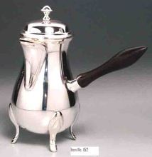 Brass silver plated tea pot