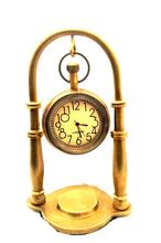 Gold plated vintage desk clock