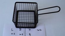 Mesh chrome serving basket