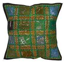 Embroidered Patchwork Cushion Cover