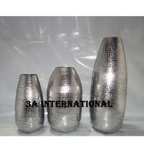 handcrafted aluminium vase