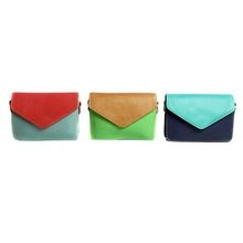 Genuine Leather Multi Color Recycled Messenger Bag