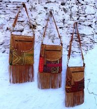 Mirror Banjara Tribal Leather Boho Hippie Shoulder Bag