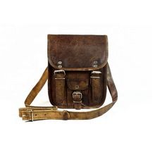 Real Leather Cross Body Satchel For Office