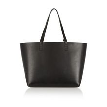 Black Fashionable Leather Tote Bag For Girls