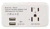 High Quality PRO1 USB Extension Receptacle Multi-socket Adaptor TDU-6 2.1A Supplier