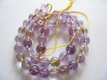 Ametrine smooth finish round natural gemstone beads