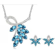 austrian crystal jewelry pendant set