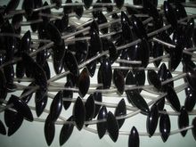 Black Onyx Plain Pear Briolettes Beads