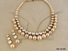 designer Kundan and pearl party wear neckalce set-