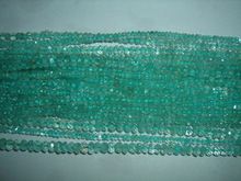 Green color Aquamarine Roundel Facet natural gemstone Beads