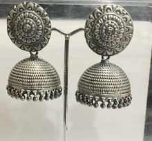 hammered Indian earrings jhumkis