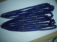 Lapis Lazuli Aghan round plain beads strand