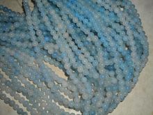 Light Blue jade roundel smooth finish beads
