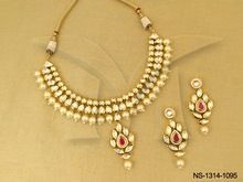 Modern Kundan adorable drop shaped neckalce set-