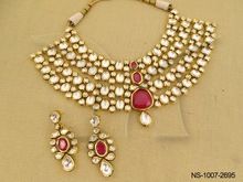 Modern Kundan heavy bridal necklace set