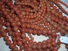 Red jade round smooth finish beads