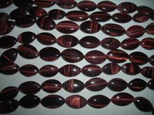 Red tiger eye pear shaped loose beads