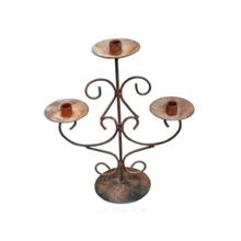 3Tealights Metal Candle Stand Candelabra