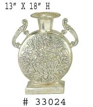 Silver Garden Urn Victorian Style Elegant Floral Pot