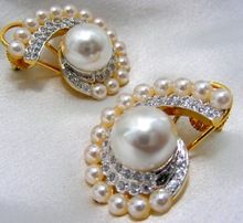 Big Pearl Clip On Earrings