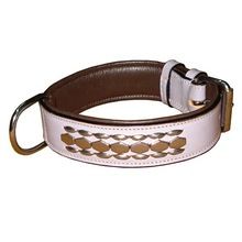 Leather dog collar with clinchers