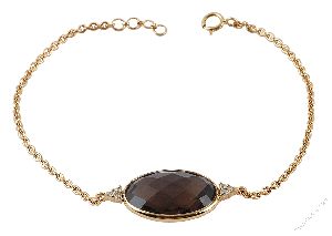 925 Sterling Silver Smoky Quartz Bracelet