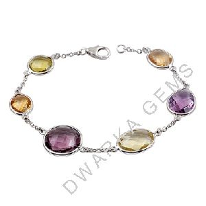 Multi Coloured Gemstone Bracelet