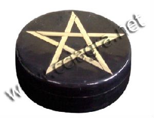 Black Soapstone Pentacle Gift Box