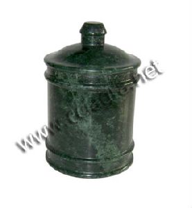 Green Marble Storage Canister Jar