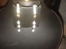 american diamond earring pair