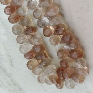 Briolette Faceted Gemstone Beads