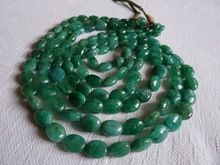 Emerald Smooth Ovals Beads