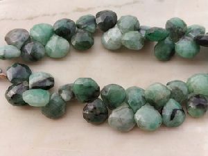 Faceted Hearts Gemstone Beads