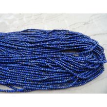 Faceted Round Lapiz Gemstone beads