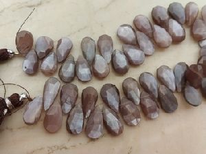 Grey- Peach Moonstone Gemstone