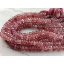 Natural Pink Rutilated quartz gemstone beads