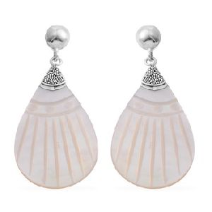 Shell Sterling Silver Drop Earrings