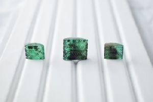 ct natural emerald fancy carving