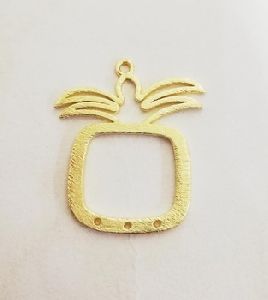 Brushed Gold Plated Pineapple Pendant
