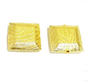 Gold Plated Square Shape Spacer Beads