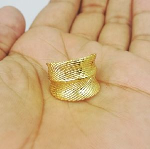 Gold Vermeil Leaf Design Ring