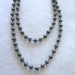 Pyrite Gemstone 5-6mm Faceted Rondelle Chain