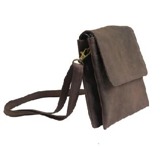 Leather mini side bag with strap