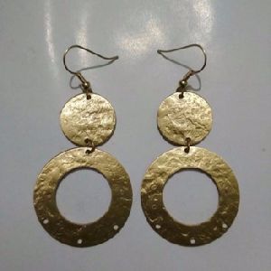 Beaded Brass Earrings