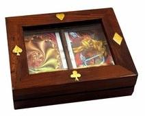 Wooden Glass Top Gift Box Set