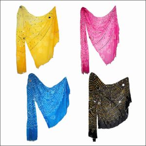 Hand Block Jaipuri Dupatta Stole, Length : 90 Inches