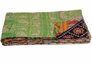 Handmade Kantha Recycled Quilt