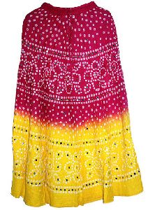 Rajasthani Multicolored Bandhej Hand Work Skirtt