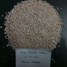 pink crushed marble aggregate stone